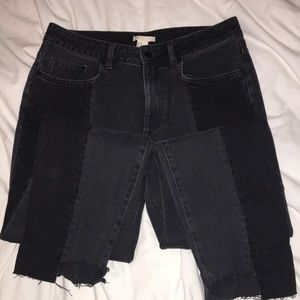 Two tone black and grey jeans
